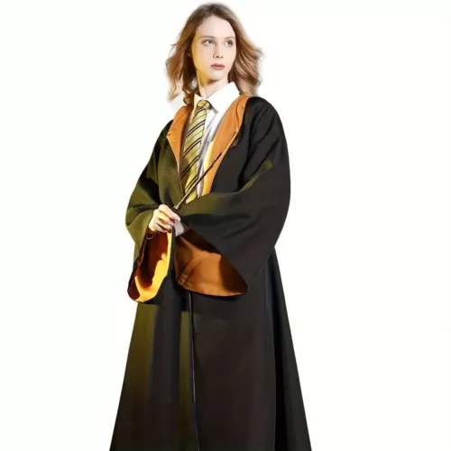 Déguisement sorcier adulte Harry Potter – robe, baguette, chapeau et accessoires