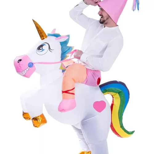 Costume gonflable licorne adulte – déguisement original pour soirée ou carnaval