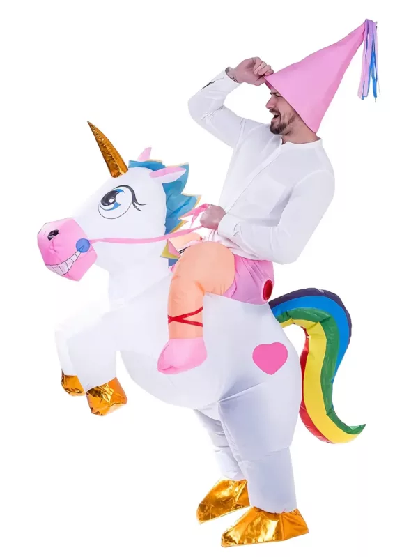 Costume gonflable licorne adulte – déguisement original pour soirée ou carnaval