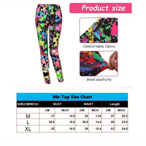 Tenue rétro années 80 pour femme – ensemble déguisement fête 12 pièces