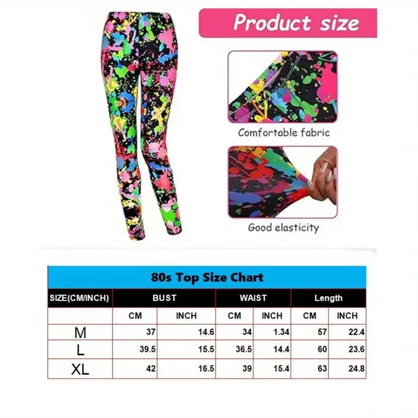 Tenue rétro années 80 pour femme – ensemble déguisement fête 12 pièces