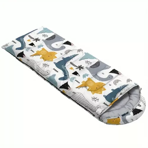 Sac de couchage enfant dinosaure – doux et chaud pour camping toutes saisons