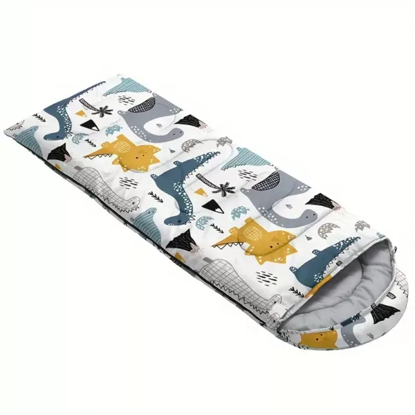 Sac de couchage enfant dinosaure – doux et chaud pour camping toutes saisons