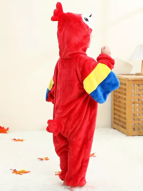 Combinaison bébé à capuche motif animal – tenue d'extérieur mi-saison enfant