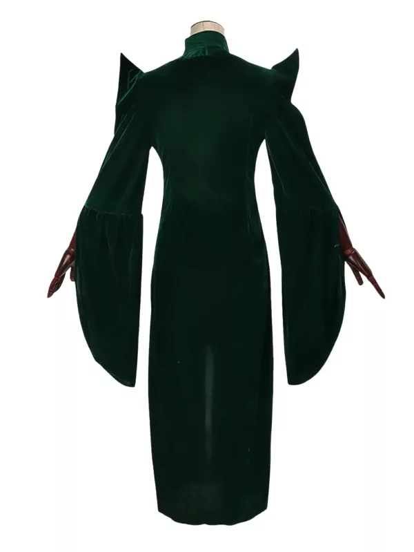Costume sorcière directrice longue cape verte style McGonagall pour cosplay