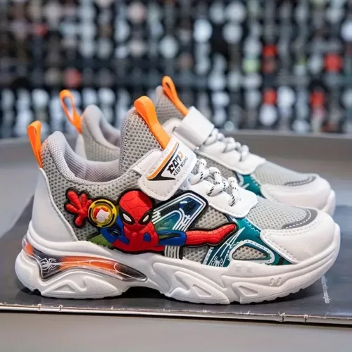 Baskets garçon à motif cartoon – chaussures confort respirantes casual