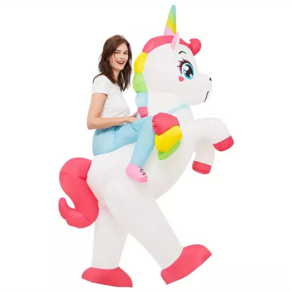Costume licorne gonflable adulte – tenue carnaval originale avec corne scintillante