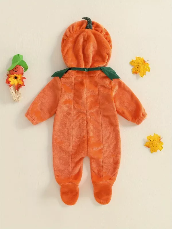 Déguisement bébé citrouille Halloween – combinaison à capuche douce et mignonne