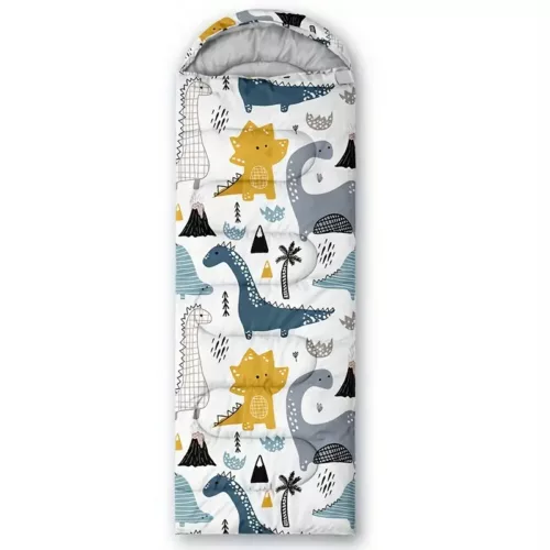 Sac de couchage enfant dinosaure – doux et chaud pour camping toutes saisons