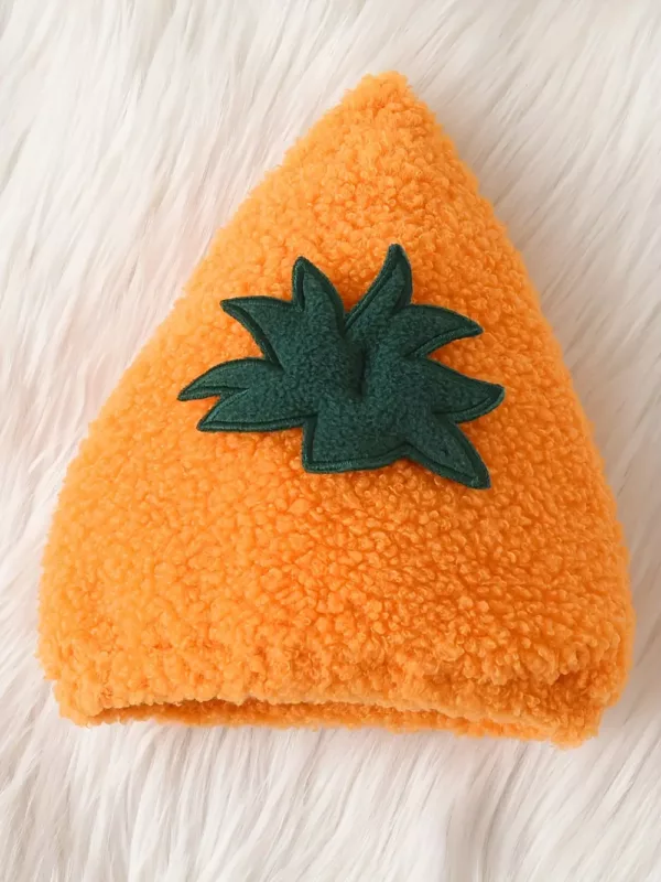 Déguisement bébé citrouille en peluche – ensemble 2 pièces avec chapeau amusant