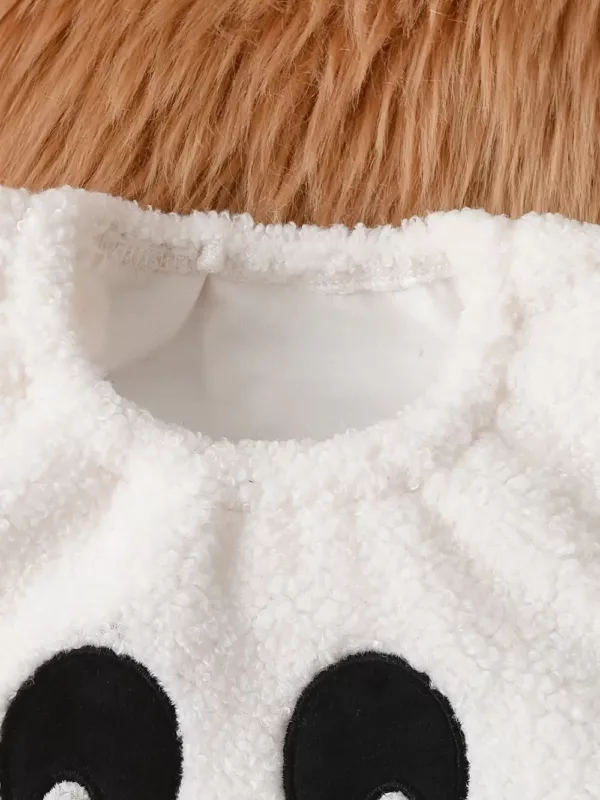 Ensemble bébé sans manches en peluche avec bonnet assorti – look photo adorable