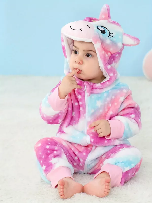 Pyjama licorne à capuche en polaire ultra doux – combinaison cocooning adulte