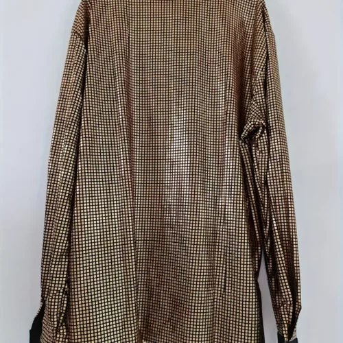 Costume disco homme rétro brillant – chemise manches longues et pantalon scène
