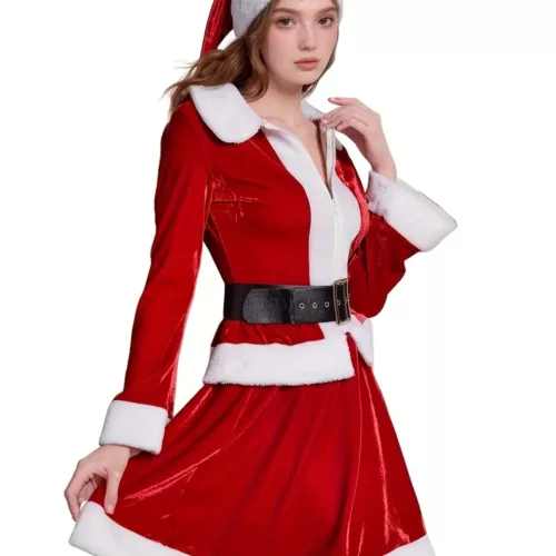 Robe de Noël enfant – déguisement festif élégant avec jupe en tulle et nœud satin
