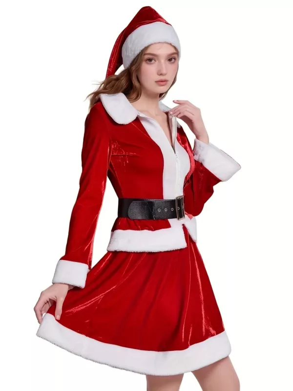 Robe de Noël enfant – déguisement festif élégant avec jupe en tulle et nœud satin