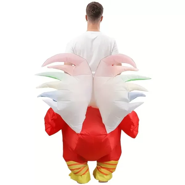 Déguisement gonflable coq rouge adulte – Costume humoristique original fête