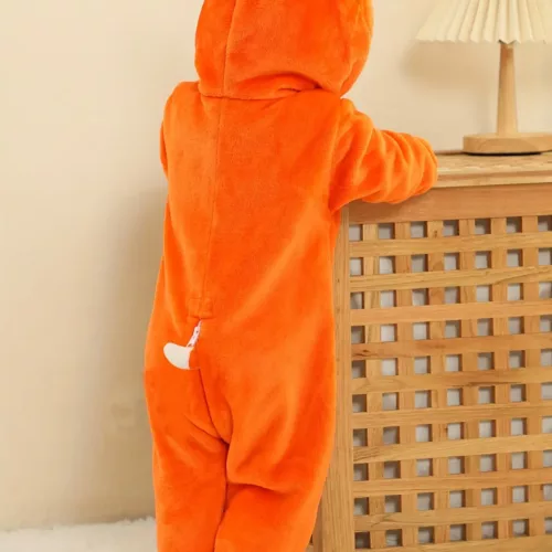 Combinaison renard enfant à capuche – pyjama doux pour déguisement ou fête