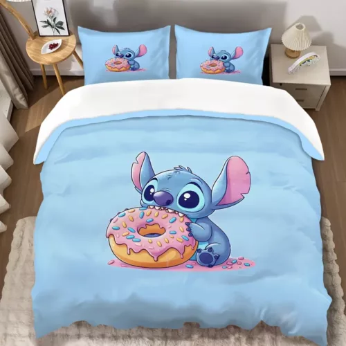Parure de lit 3 pièces Lilo & Stitch – housse de couette ultra douce enfant