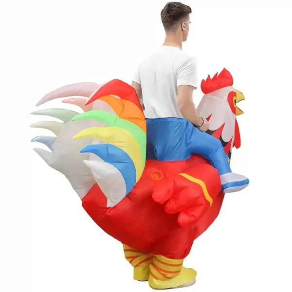 Costume gonflable adulte coq réaliste – déguisement original pour fête ou carnaval