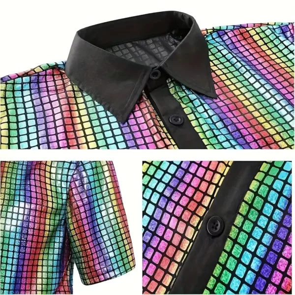 Déguisement disco garçon 70s – ensemble 5 pièces avec perruque et accessoires