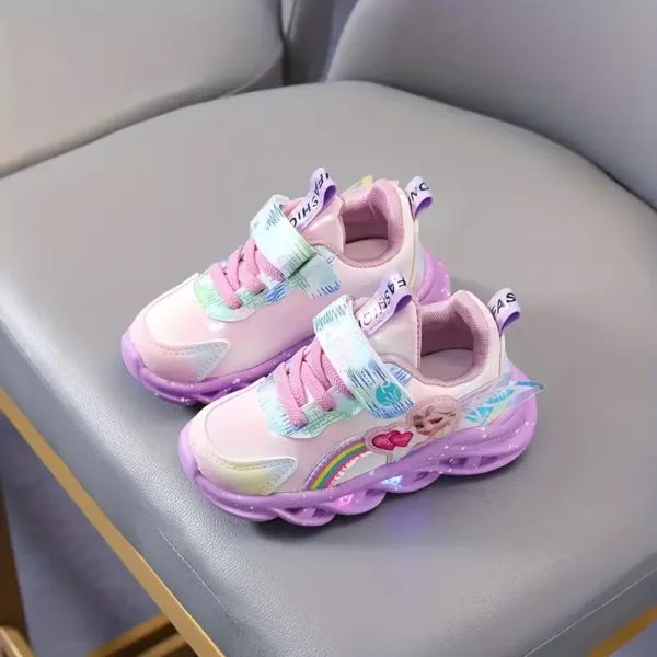 Baskets lumineuses fille – chaussures sport princesse pour bébé et tout-petit