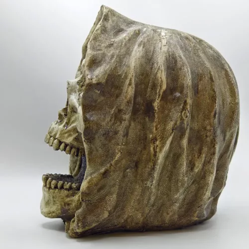 Figurine crâne faucheuse en résine – déco macabre pour Halloween ou gothique