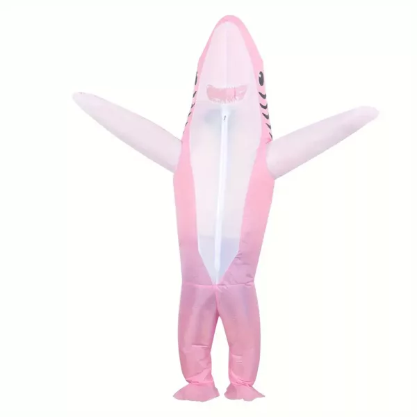 Costume gonflable requin adulte avec ventilateur USB – déguisement humoristique