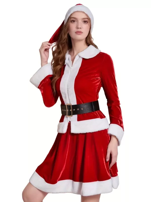 Robe de Noël enfant – déguisement festif élégant avec jupe en tulle et nœud satin