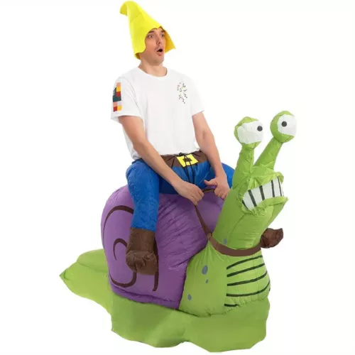Costume gonflable escargot adulte – déguisement animal original pour fêtes et carnaval