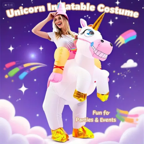 Costume gonflable licorne adulte – déguisement original pour fête et carnaval