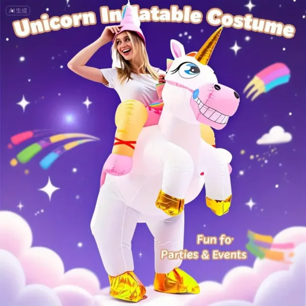 Costume gonflable licorne adulte – déguisement original pour fête et carnaval