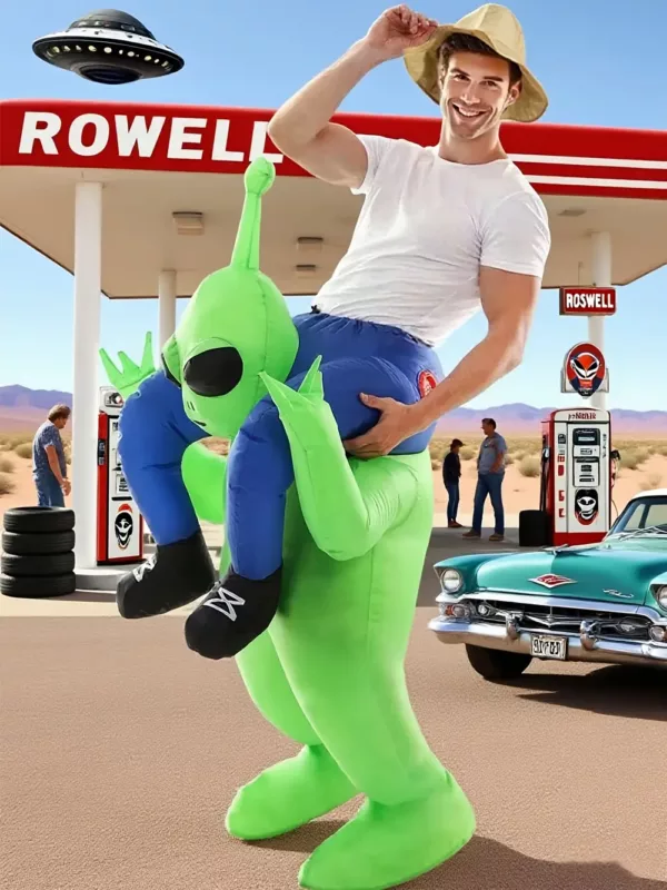 Déguisement gonflable alien transporté – costume original pour adulte homme