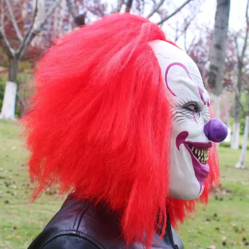 Masque Joker effrayant en latex – Accessoire terrifiant pour Halloween et cosplay