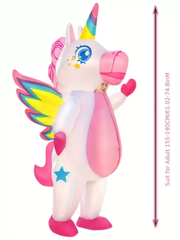 Costume licorne gonflable adulte avec ailes – déguisement original fête carnaval