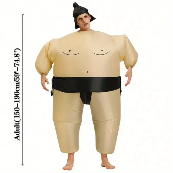 Costume sumo gonflable adulte avec ceinture à piles – déguisement cosplay réaliste