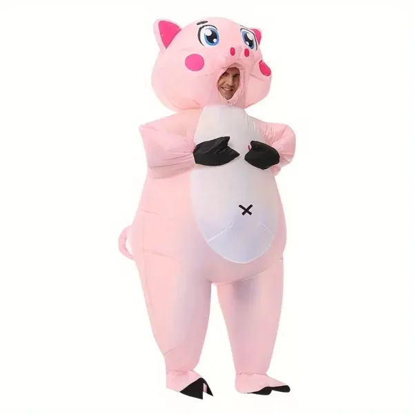 Costume gonflable cochon rose – déguisement drôle adulte pour fête et carnaval