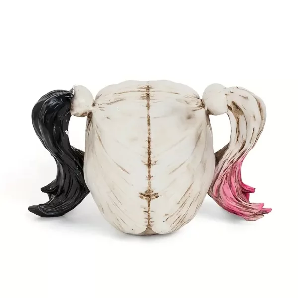 Accessoire tête de crâne en résine avec cornes – décoration Halloween réaliste