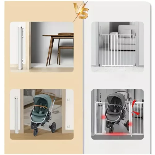 Barrière de sécurité extensible sans perçage – pour bébé et animaux, usage intérieur