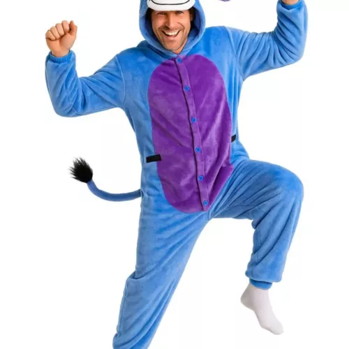 Pyjama kigurumi âne avec capuche et poches – déguisement doux type cosplay