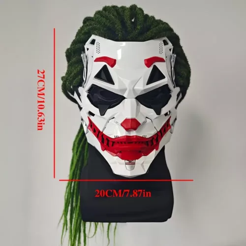 Masque clown maléfique réaliste pour Halloween – visage rieur terrifiant