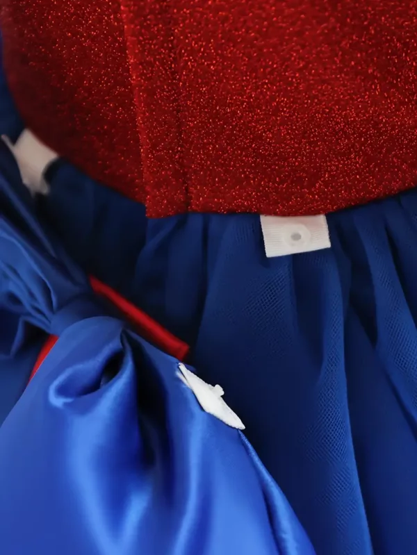 Robe princesse fille à paillettes et dentelle noire – style gothique féérique