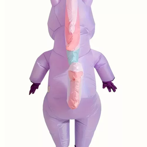 Costume gonflable licorne adulte avec capuche imprimée 3D – idéal fêtes et cosplay