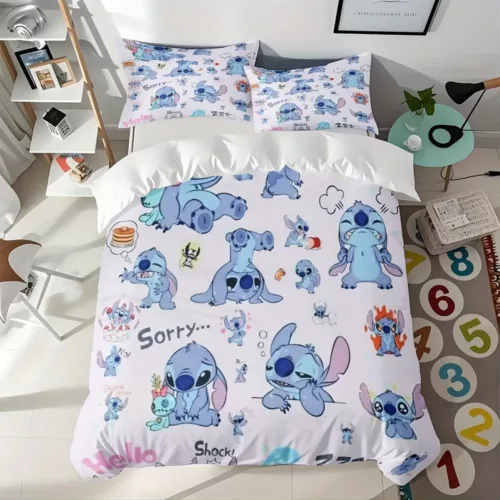 Parure de lit thème anime 2 ou 3 pièces en polyester doux – style manga moderne