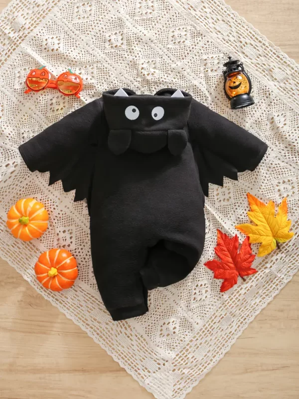 Combinaison Halloween garçon en molleton doux – déguisement à manches longues