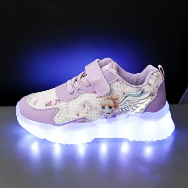 Baskets lumineuses rechargeables en maille respirante pour enfants – effet LED fun