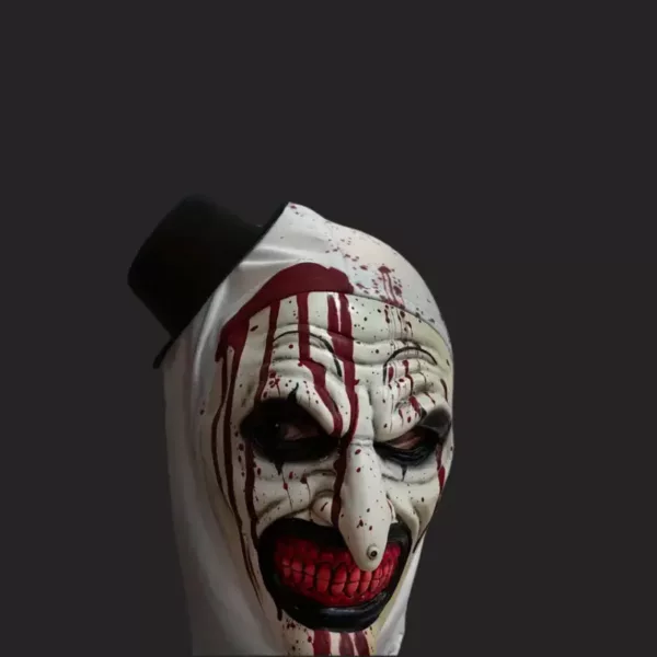 Masque de clown effrayant à capuche – latex réaliste pour costume Halloween