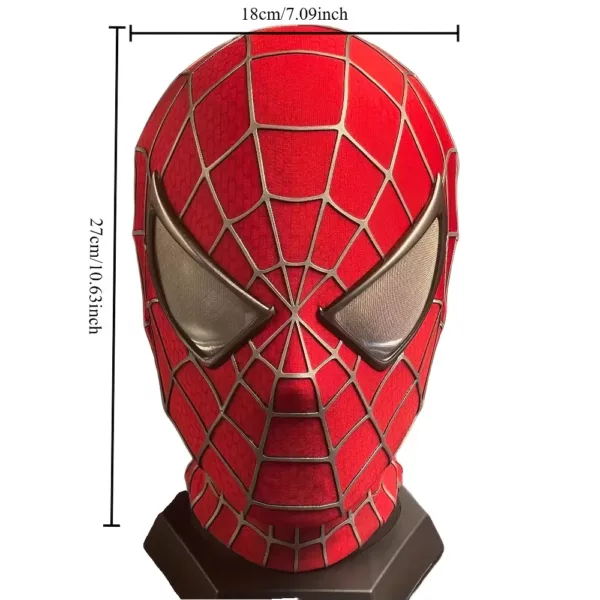 Masque Spider-Man 1:1 réaliste pour cosplay ou collection – finition détaillée