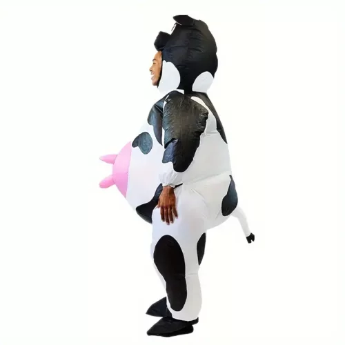 Déguisement gonflable vache adulte – costume amusant pour fête et carnaval