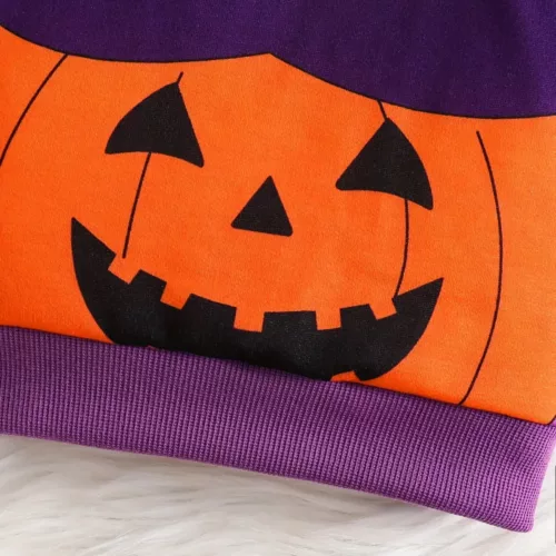 Ensemble garçon Halloween – sweat à motif citrouille et pantalon assorti