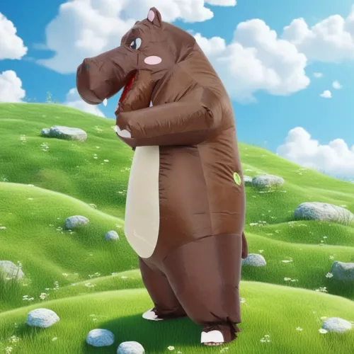 Déguisement gonflable hippopotame adulte – costume humoristique original
